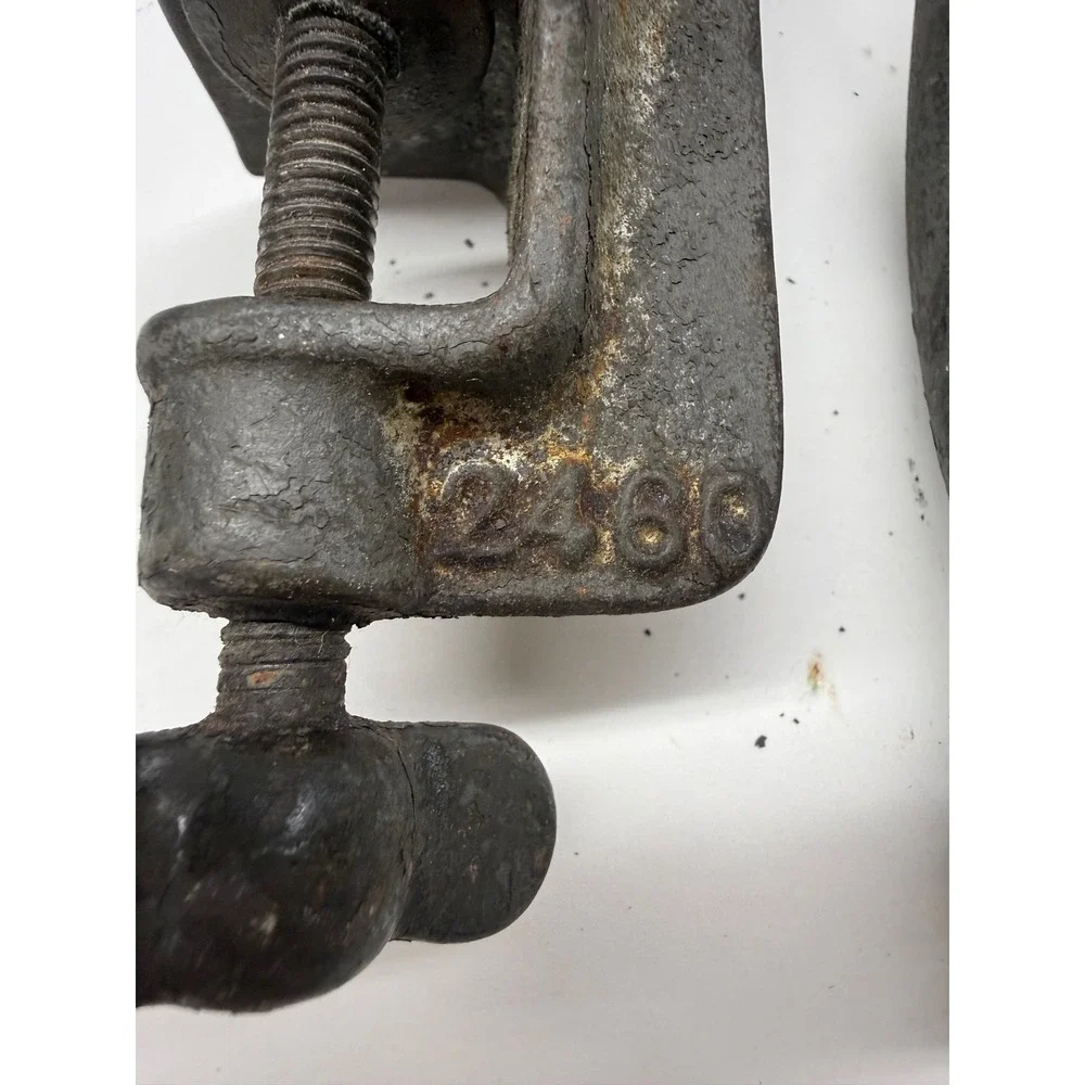 Antique Griswold Mfg Co Cast Iron Meat Grinder Hand Crank Wood Handle Erie PA